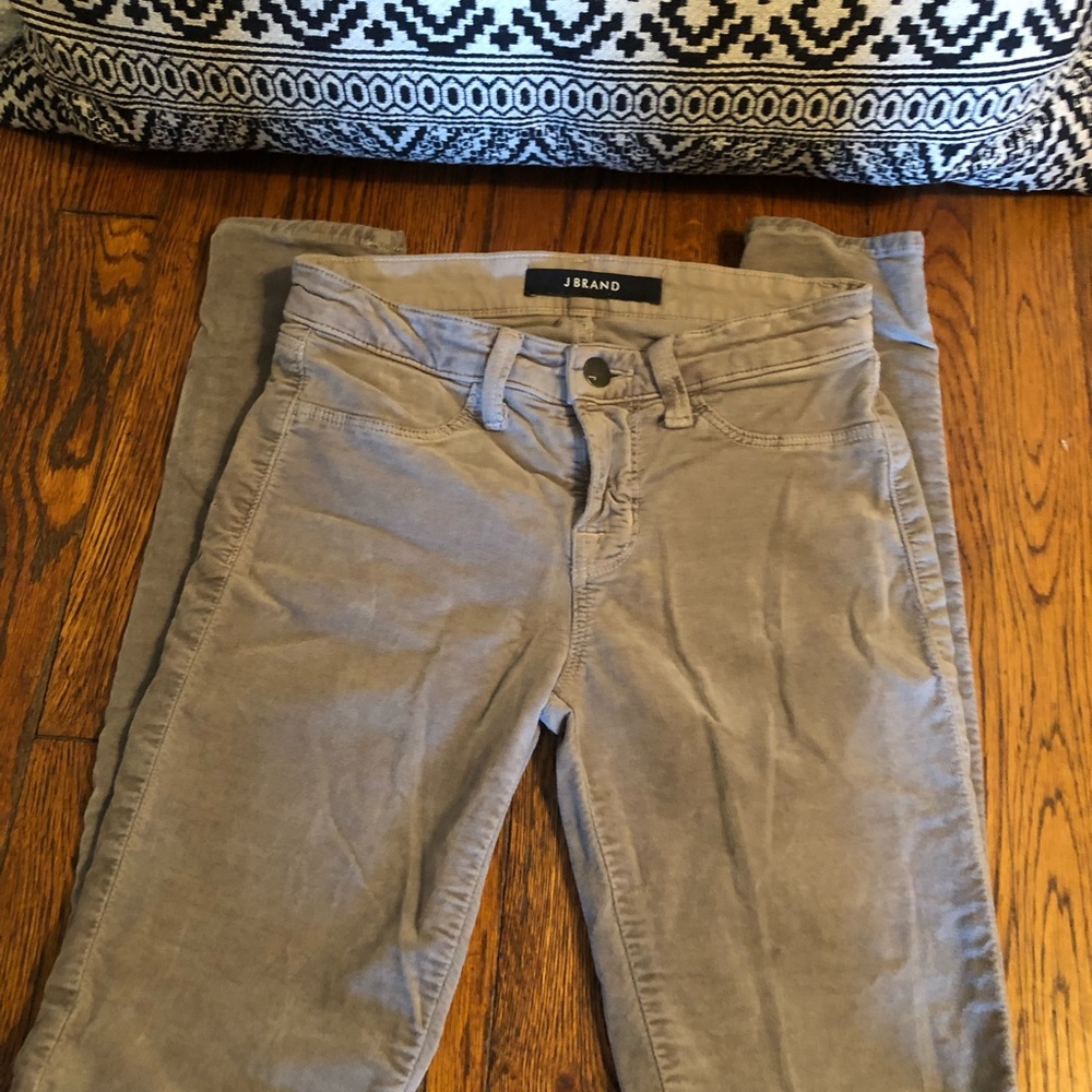 J Brand skinny velvet jeans in Fox